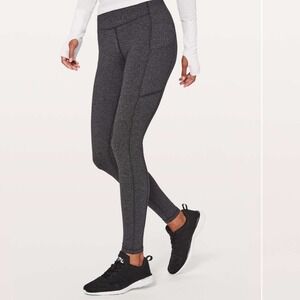 Lululemon Speed Up Tight 28" Power Luxtreme Variegated‎ Knit Heathered Black
